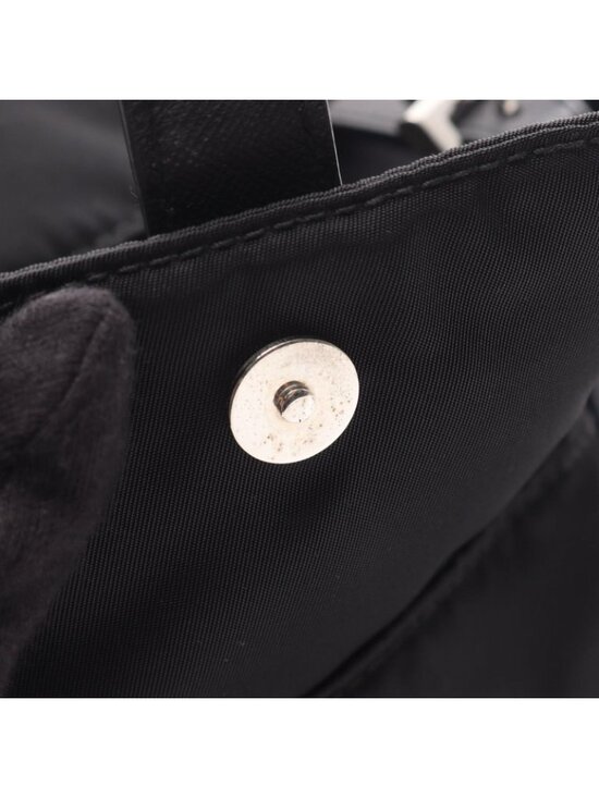 Prada Backpack Vela Black Nylon Saffiano Leather main image 7